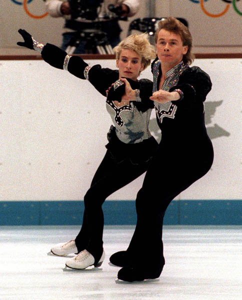 Canada's Kris Wirtz and Sherry Ball compete in the figure skating event at the 1992 Albertville Olympic winter Games. (CP PHOTO/COA/Scott Grant)