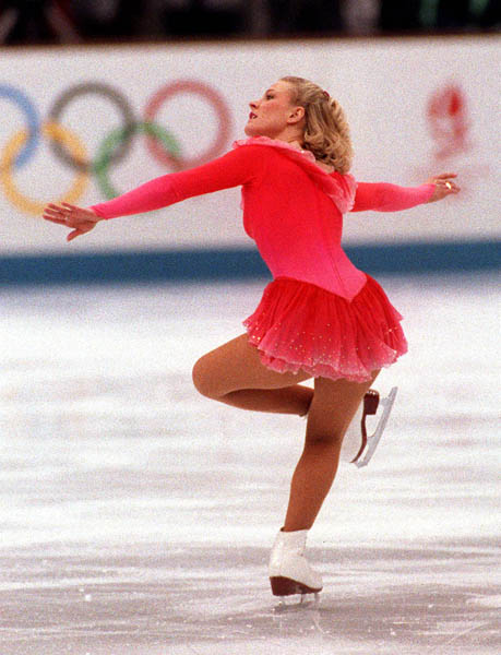 Canada's Karen Preston competes in the figure skating event at the 1992 Albertville Olympic winter Games. (CP PHOTO/COA/Scott Grant)