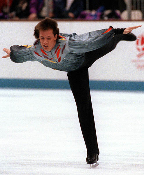 Canada's Kurt Browning  competing in the figure skating event at the 1992 Albertville Olympic winter Games. (CP PHOTO/COA/Ted Grant)