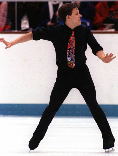 Canada's Michael Slipchuck competing in the figure skating event at the 1992 Albertville Olympic winter Games. (CP PHOTO/COA/Ted Grant)