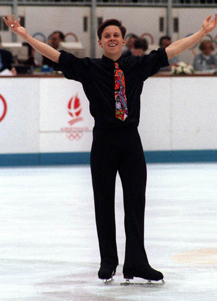 Canada's Michael Slipchuck competing in the figure skating event at the 1992 Albertville Olympic winter Games. (CP PHOTO/COA/Ted Grant)