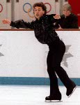 Canada's Elvis Stojko competing in the figure skating event at the 1992 Albertville Olympic winter Games. (CP PHOTO/COA/Ted Grant)