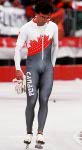 Canada's Robert Dubreuil competing in the speed skating event at the 1992 Albertville Olympic winter Games. (CP PHOTO/COA/Scott Grant)