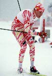 Canada's Wayne Dustin competes in a cross country ski event at the 1988 Calgary Olympic winter Games. (CP PHOTO/COA/ J. Gibson)