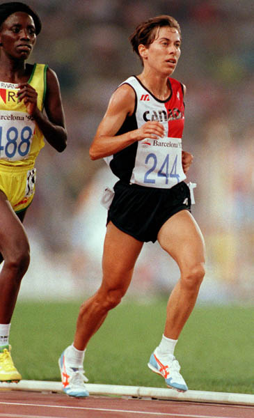 Canada's Carole Rouillard competing in an athletics event at the 1992 Olympic games in Barcelona. (CP PHOTO/ COA/ Claus Andersen)