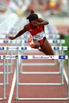 Canada's Katie Anderson competing in the 100m hurdles event at the 1992 Olympic games in Barcelona. (CP PHOTO/ COA/ Claus Andersen)