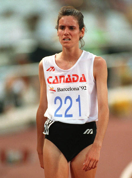 Canada's Pascale Grand competing in the 10km walk event at the 1992 Olympic games in Barcelona. (CP PHOTO/ COA/ Claus Andersen)