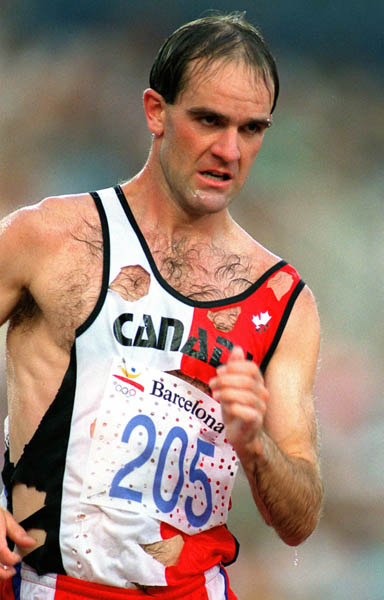 Canada's Tim Berrett competing in the 50km walk event at the 1992 Olympic games in Barcelona. (CP PHOTO/ COA/ Claus Andersen)
