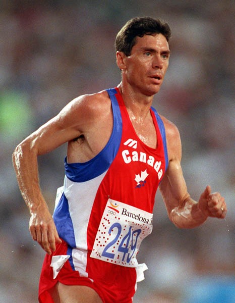 Canada's Paul Williams competing in the 10,000m event at the 1992 Olympic games in Barcelona. (CP PHOTO/ COA/ Claus Andersen)