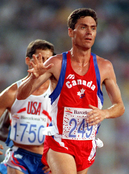 Canada's Paul Williams competing in the 10,000m event at the 1992 Olympic games in Barcelona. (CP PHOTO/ COA/ Claus Andersen)
