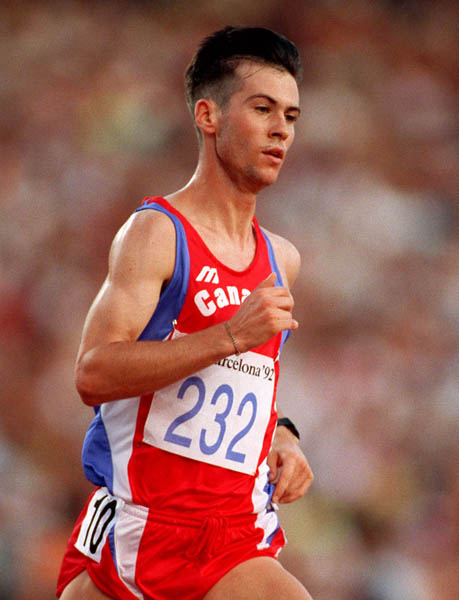 Canada's Brendan Matthias competing in the 5000m event at the 1992 Olympic games in Barcelona. (CP PHOTO/ COA/ Claus Andersen)