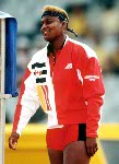 Canada's Georgette Reed competing in the shot put event at the 1992 Olympic games in Barcelona. (CP PHOTO/ COA/ Claus Andersen)
