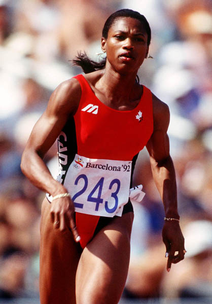 Canada's Jillian Richardson competing in the 400m event at the 1992 Olympic games in Barcelona. (CP PHOTO/ COA/ Claus Andersen)