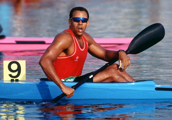 Canada's Renn Crichlow competing in a kayak event at the 1992 Olympic games in Barcelona. (CP PHOTO/ COA/ F.S. Grant)