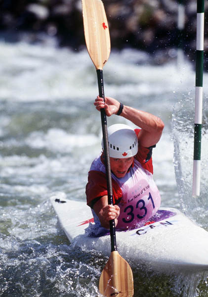 Canada's David Ford competing in the K-1 event at the 1992 Olympic games in Barcelona. (CP PHOTO/ COA/ F.S. Grant)