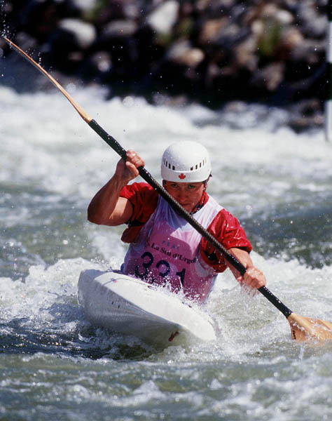 Canada's David Ford competing in the K-1 event at the 1992 Olympic games in Barcelona. (CP PHOTO/ COA/ F.S. Grant)