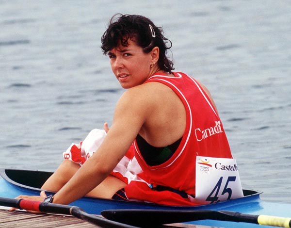 Canada's Alison Herst competing in the kayak event at the 1992 Olympic games in Barcelona. (CP PHOTO/ COA/ F.S. Grant)