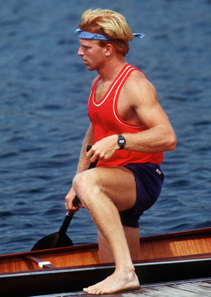 Canada's Paul Pageau an alternate in the canoeing event at the 1992 Olympic games in Barcelona. (CP PHOTO/ COA/ F.S. Grant)