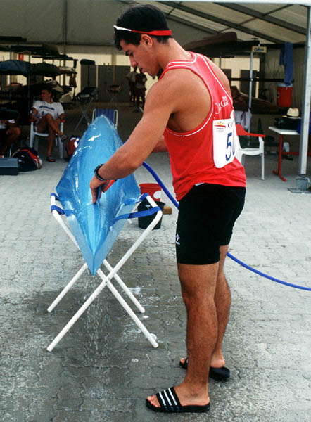 Canada's Jason Rusu at the 1992 Olympic games in Barcelona. (CP PHOTO/ COA/ F.S. Grant)