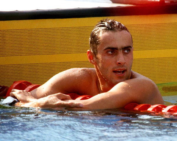 Canada's Marcel Gery competing in the swimming event at the 1992 Olympic games in Barcelona. (CP PHOTO/ COA/Ted Grant)