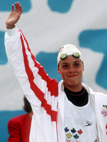 Canada's Nathalie Gigure competing in the swimming event at the 1992 Olympic games in Barcelona. (CP PHOTO/ COA/Ted Grant)
