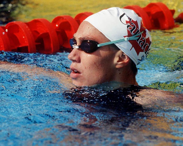 Canada's Allison Higson competing in the swimming event at the 1992 Olympic games in Barcelona. (CP PHOTO/ COA/Ted Grant)