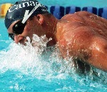 Canada's Tom Ponting competing in the swimming event at the 1992 Olympic games in Barcelona. (CP PHOTO/ COA/Ted Grant)