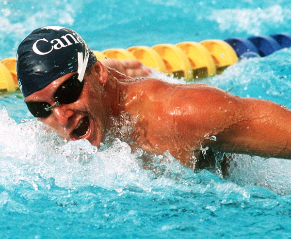 Canada's Tom Ponting competing in the swimming event at the 1992 Olympic games in Barcelona. (CP PHOTO/ COA/Ted Grant)