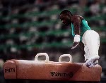 Canada's Alan Nolet competing in the gymnastics event at the 1992 Olympic games in Barcelona. (CP PHOTO/ COA/Claus Andersen)