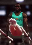 Canada's Curtis Hibbert competing in the gymnastics event at the 1988 Olympic games in Seoul. (CP PHOTO/ COA/ Tim O'lett)