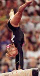 Canada's Lori Strong competing in the gymnastics event at the 1992 Olympic games in Barcelona. (CP PHOTO/ COA/F.S.Grant)