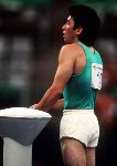 Canada's Alan Nolet competing in the gymnastics event at the 1992 Olympic games in Barcelona. (CP PHOTO/ COA/F.S.Grant)