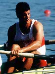 Canada's Bruce Robertson competing in the men's 8+ rowing event at the 1992 Olympic games in Barcelona. (CP PHOTO/ COA/Ted Grant)