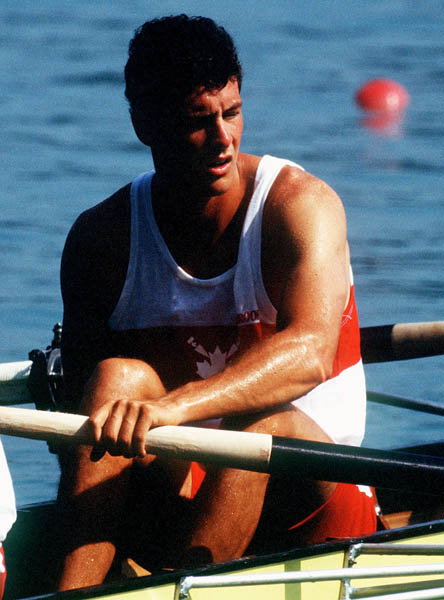 Canada's Bruce Robertson competing in the men's 8+ rowing event at the 1992 Olympic games in Barcelona. (CP PHOTO/ COA/Ted Grant)