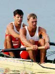 Canada's Henry Hering competing in the men's 2x rowing event at the 1992 Olympic games in Barcelona. (CP PHOTO/ COA/F.S. Grant)