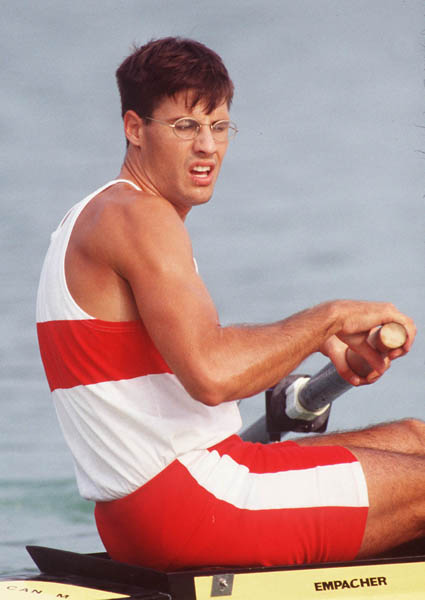 Canada's Henry Hering competing in the men's 2x rowing event at the 1992 Olympic games in Barcelona. (CP PHOTO/ COA/F.S. Grant)