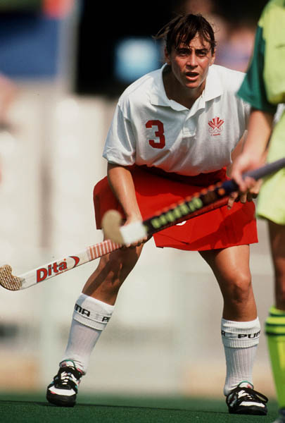 Canada's Deb Covey competing in the field hockey event at the 1992 Olympic games in Barcelona. (CP PHOTO/ COA/Ted Grant)