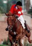 Canada's Jennifer Foster riding Zeus in the equestrian event at the 1992 Olympic games in Barcelona. (CP PHOTO/ COA/Sandy Grant)