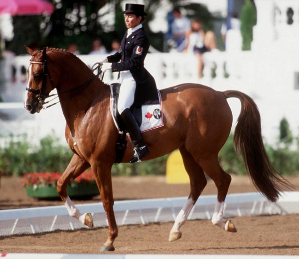 Canada's Christilot Hanson-Boylen riding Biraldo in the equestrian event at the 1992 Olympic games in Barcelona. (CP PHOTO/ COA/Sandy Grant)