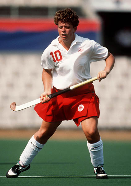 Canada's Bernie Bowyer competing in the field hockey event at the 1992 Olympic games in Barcelona. (CP PHOTO/ COA/Ted Grant)