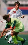 Canada's Deb Covey (right) competing in the field hockey event at the 1992 Olympic games in Barcelona. (CP PHOTO/ COA/Ted Grant)