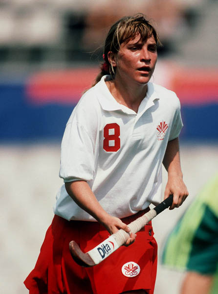 Canada's Heather Jones competing in the field hockey event at the 1992 Olympic games in Barcelona. (CP PHOTO/ COA/Claus Andersen)