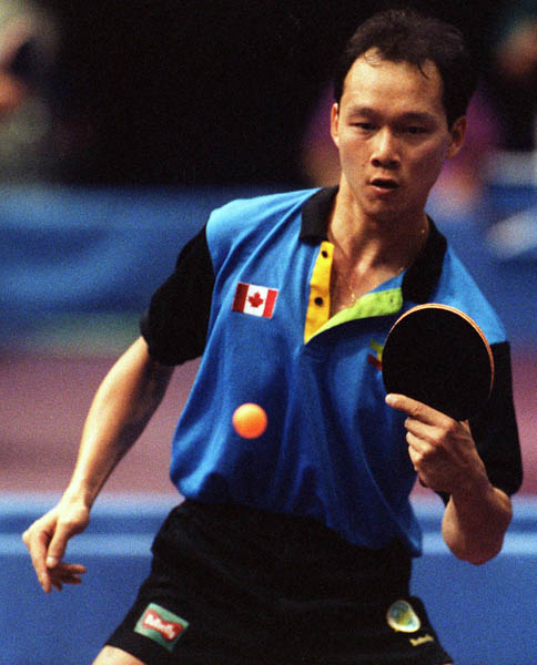 Canada's Joe Ng competes in the table tennis event at the 1992 Olympic games in Barcelona. (CP PHOTO/ COA/F.S.Grant)