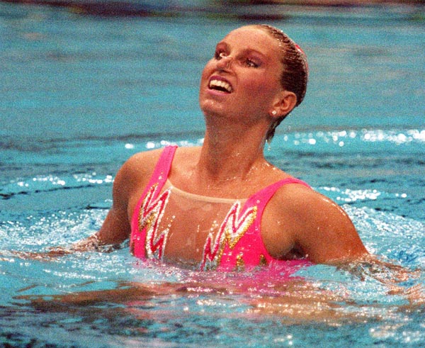 Canada's Carolyn Waldo competes in the synchronized swimming event at the 1988 Olympic games in Seoul. (CP PHOTO/ COA/ Ted Grant)