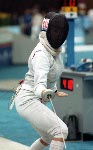 Canada's Marie-Huguette Cormier competing in the fencing  event at the 1988 Olympic games in Seoul. (CP PHOTO/ COA/ T. O'Lett)