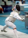 Canada's Shelly Steiner competing in the fencing  event at the 1988 Olympic games in Seoul. (CP PHOTO/ COA/T.O'Lett)