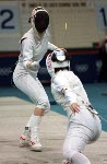 Canada's Thalie Tremblay competing in the fencing  event at the 1988 Olympic games in Seoul. (CP PHOTO/ COA/T.O'Lett)