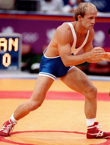 Canada's David McKay competing in the wrestling event at the 1988 Olympic games in Seoul. (CP PHOTO/ COA/ Cromby McNeil)