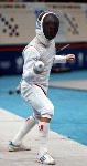 Canada's Benoit Giasson competing in the fencing  event at the 1988 Olympic games in Seoul. (CP PHOTO/ COA/C.McNeill)