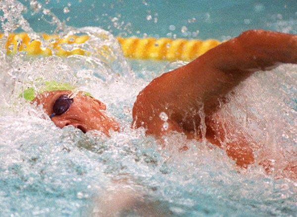 Canada's Sandy Goss competing in the swimming event at the 1988 Olympic games in Seoul. (CP PHOTO/ COA/ Cromby McNeil)